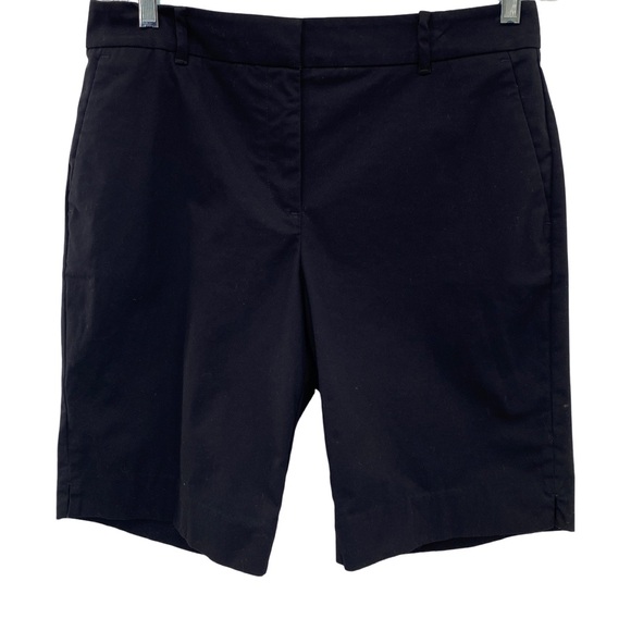 Ann Taylor Black Boardwalk Short Bermuda Shorts Classic Style Size 8 - Picture 2 of 8
